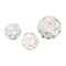 White Resin Floral Decorative Orbs & Vase Filler with Varying Sizes, Set of 3.